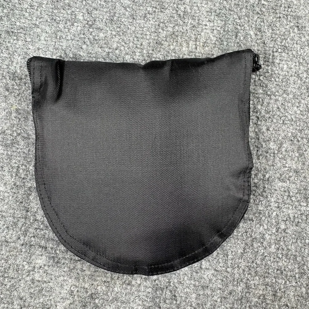 Y2K TOTES Black Nylon Tote Bag Collapses Into Small Zip Pouch Casual Utility VTG